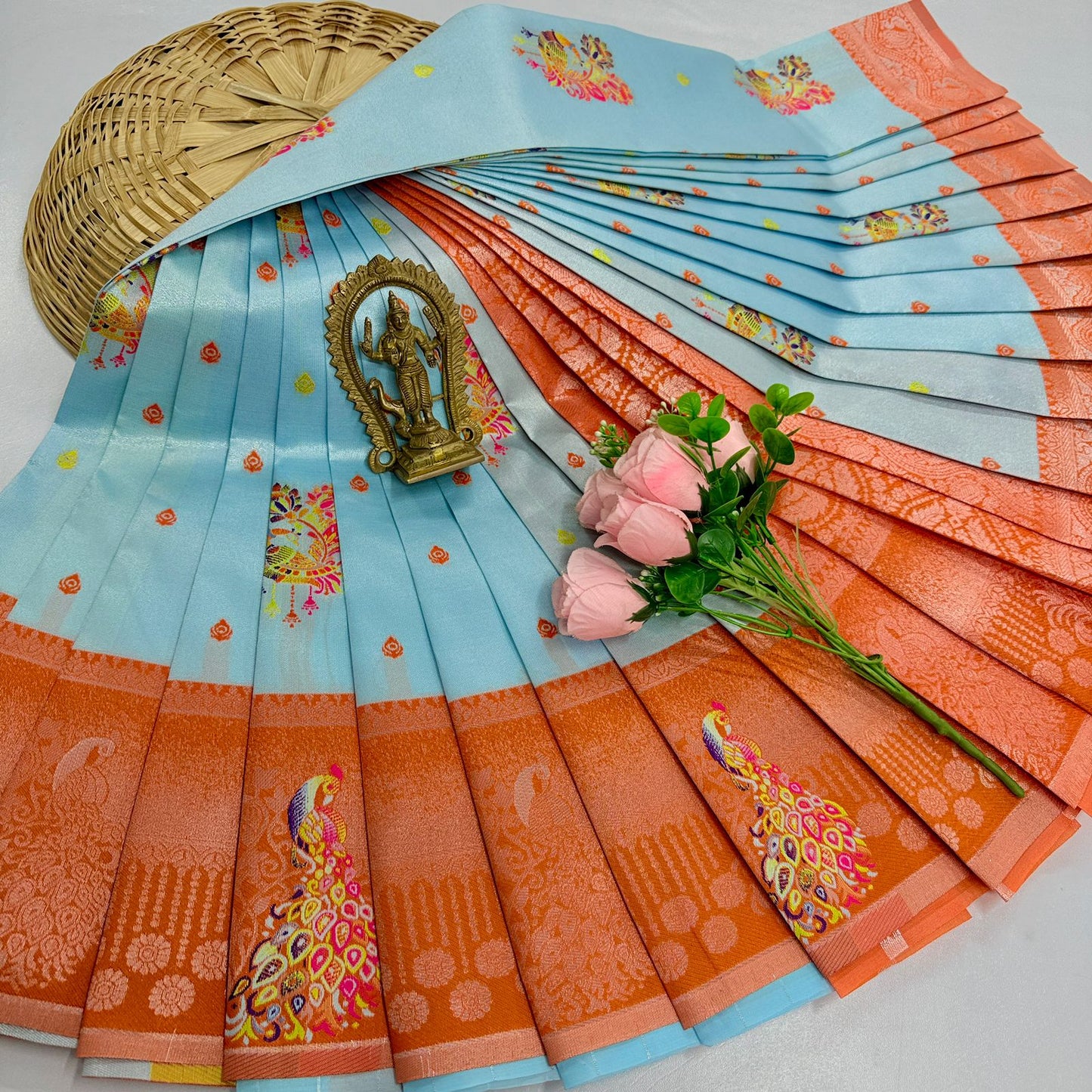 New Launch Digital Meena Tissue Sarees