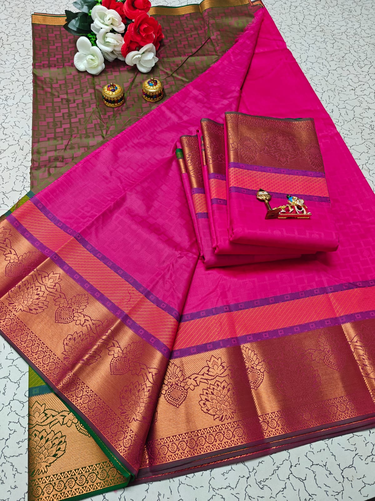Karizma Silk Saree - 3D Embossed Design