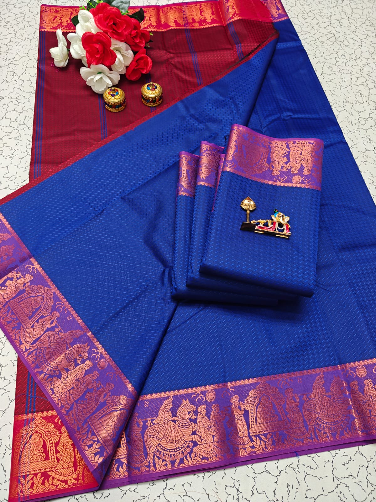 Karizma Silk Saree - 3D Embossed Design