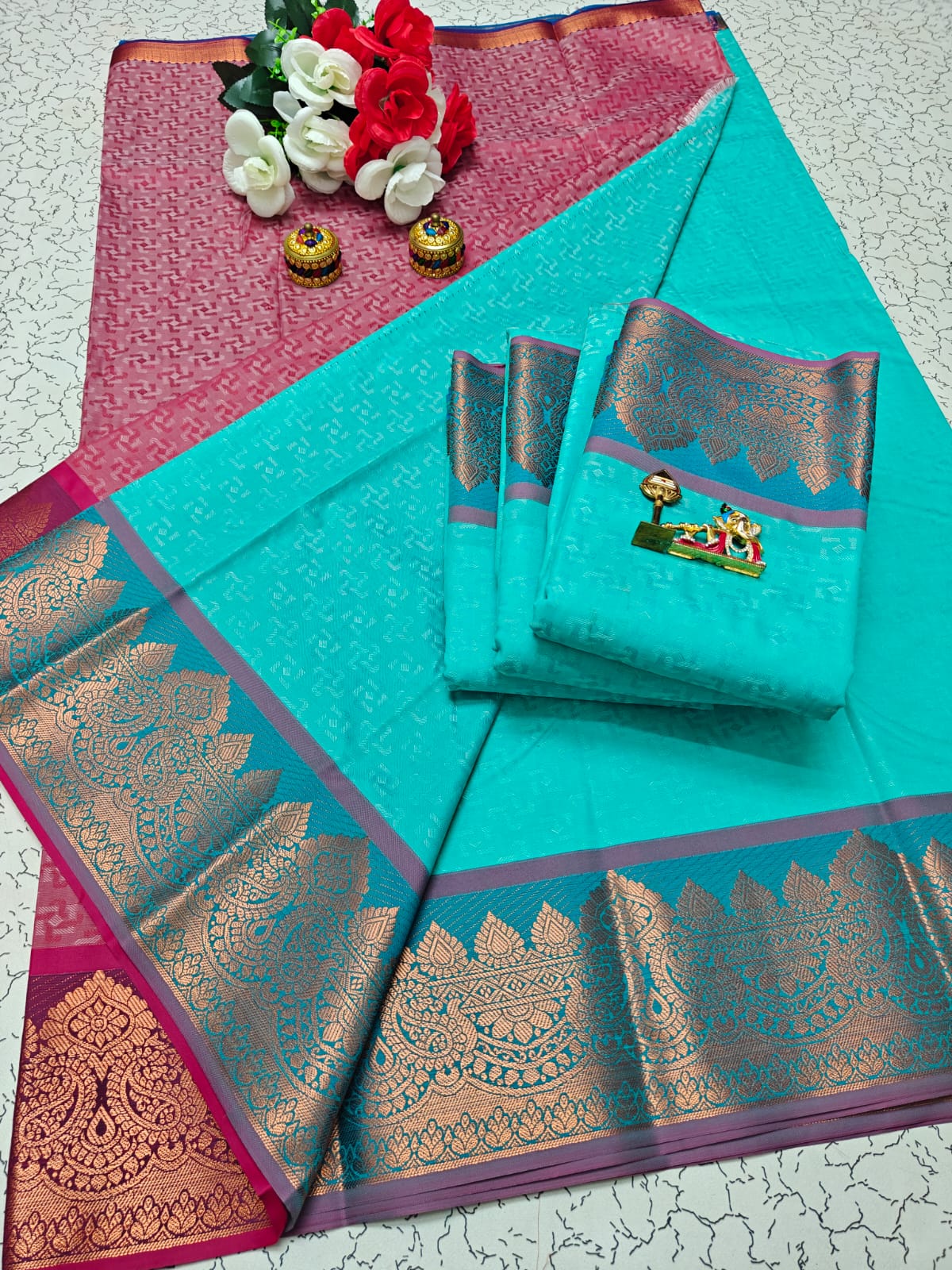 Karizma Silk Saree - 3D Embossed Design