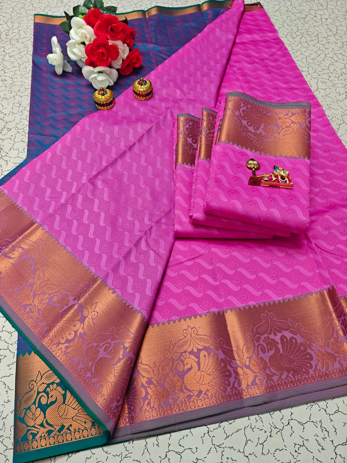 Karizma Silk Saree - 3D Embossed Design