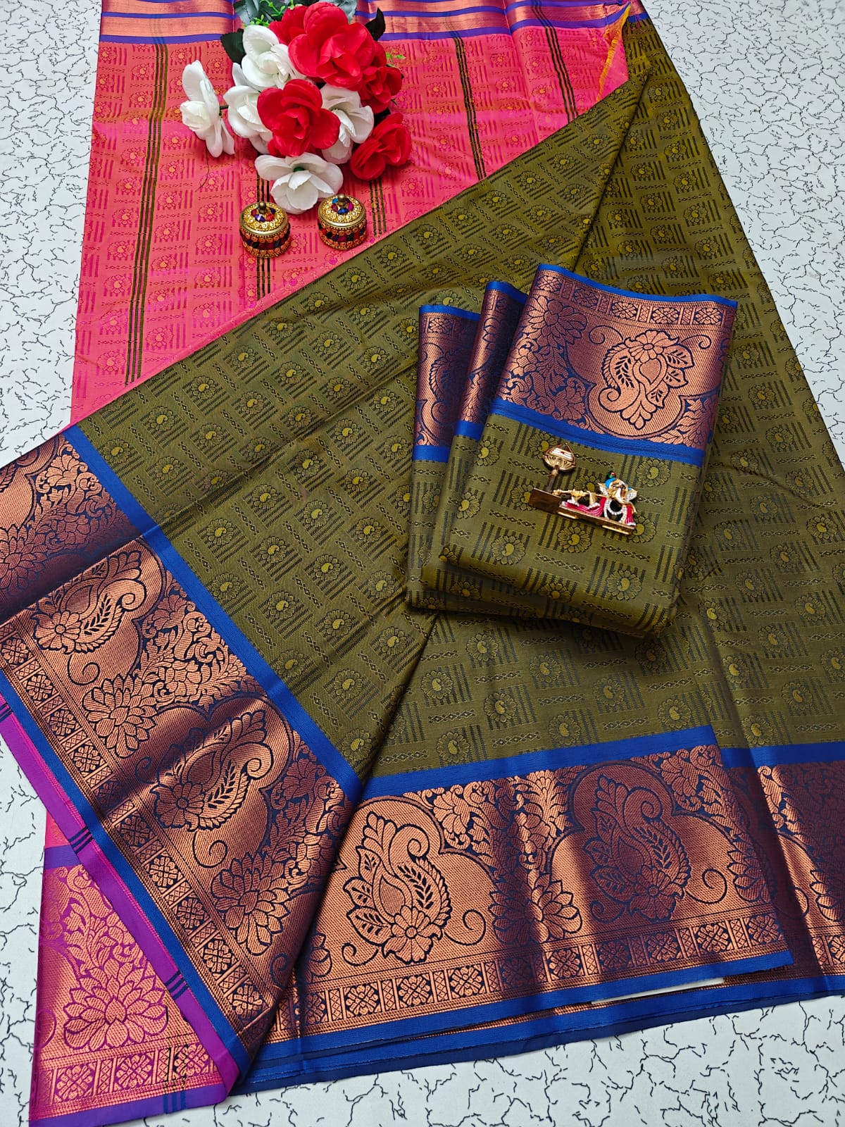 Karizma Silk Saree - 3D Embossed Design