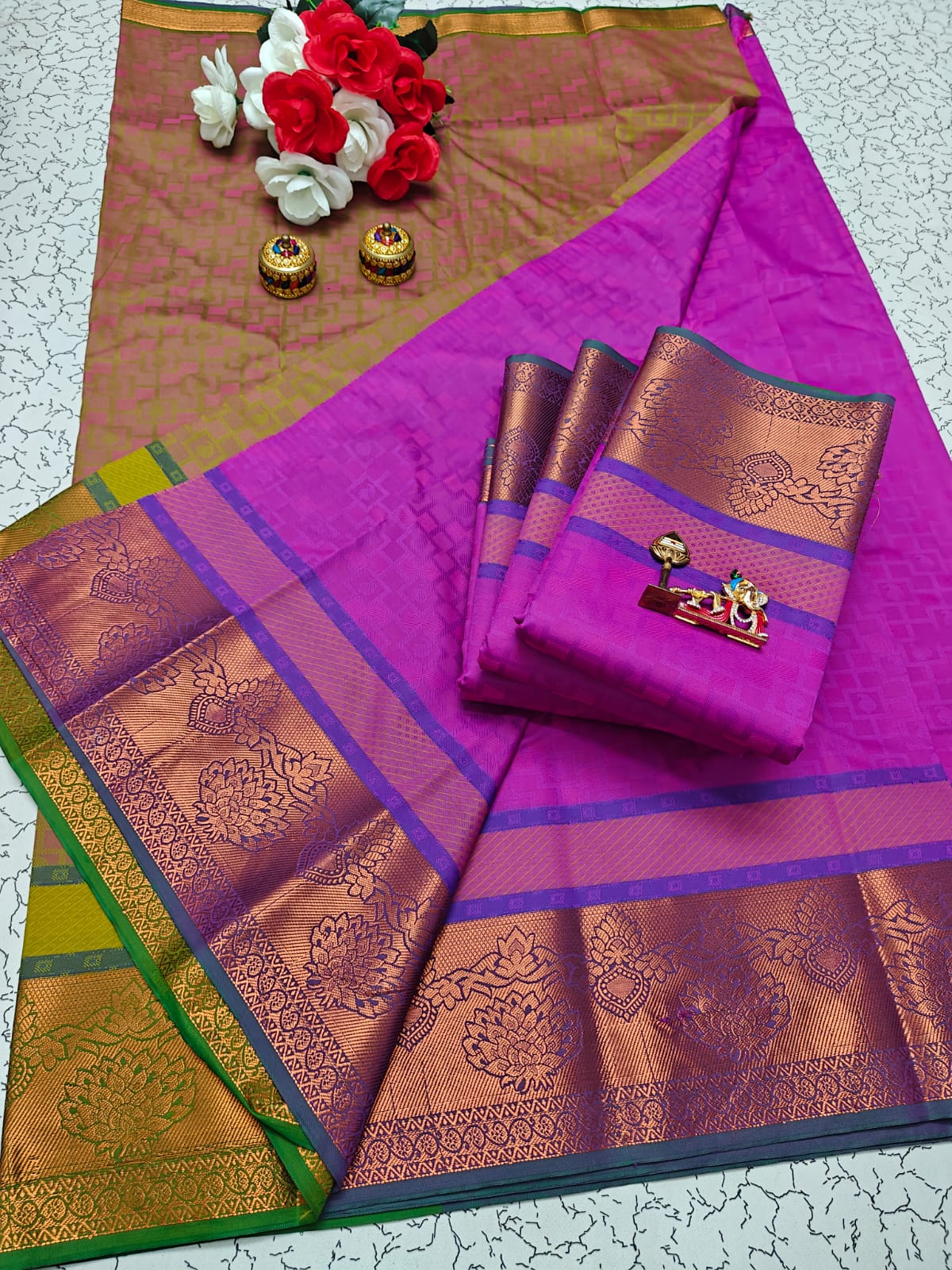 Karizma Silk Saree - 3D Embossed Design