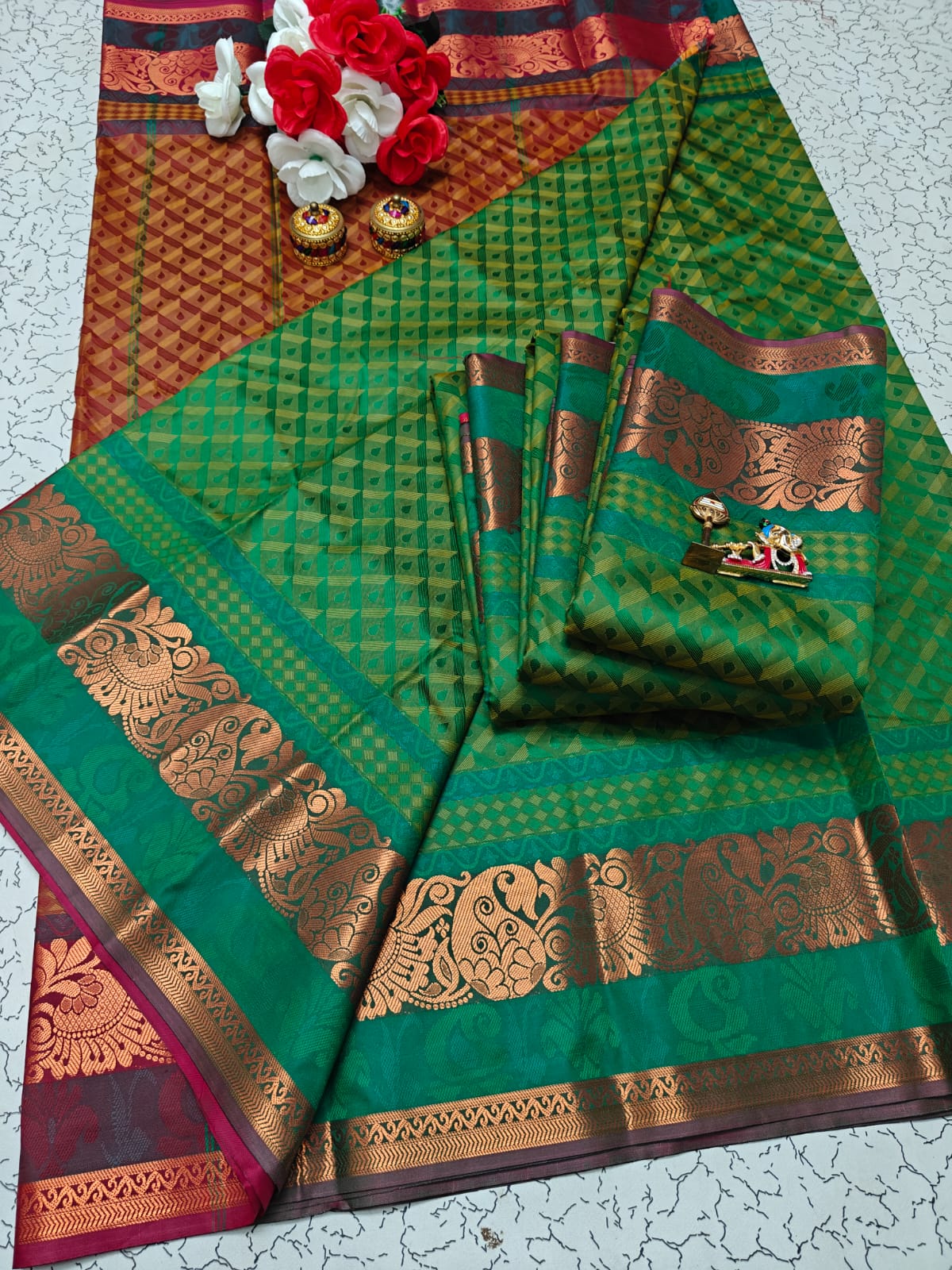 Karizma Silk Saree - 3D Embossed Design