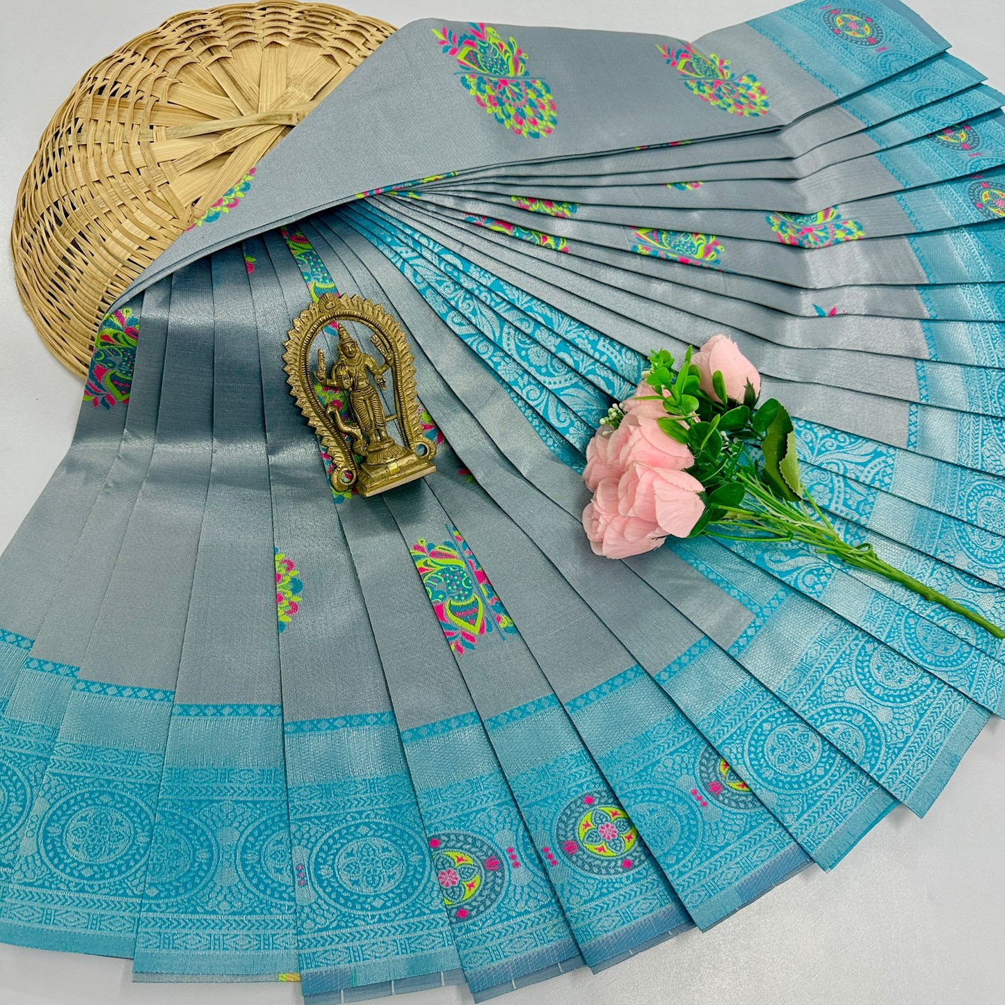 New Launch Digital Meena Tissue Sarees