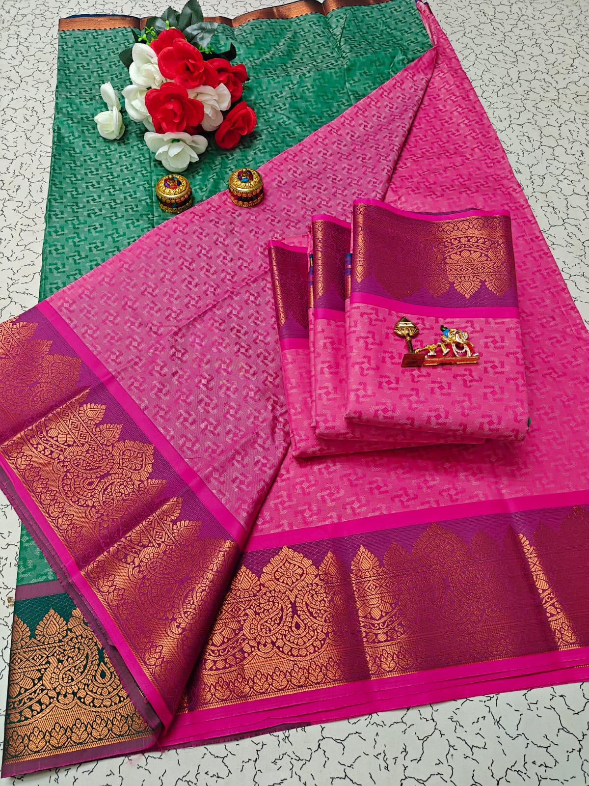 Karizma Silk Saree - 3D Embossed Design
