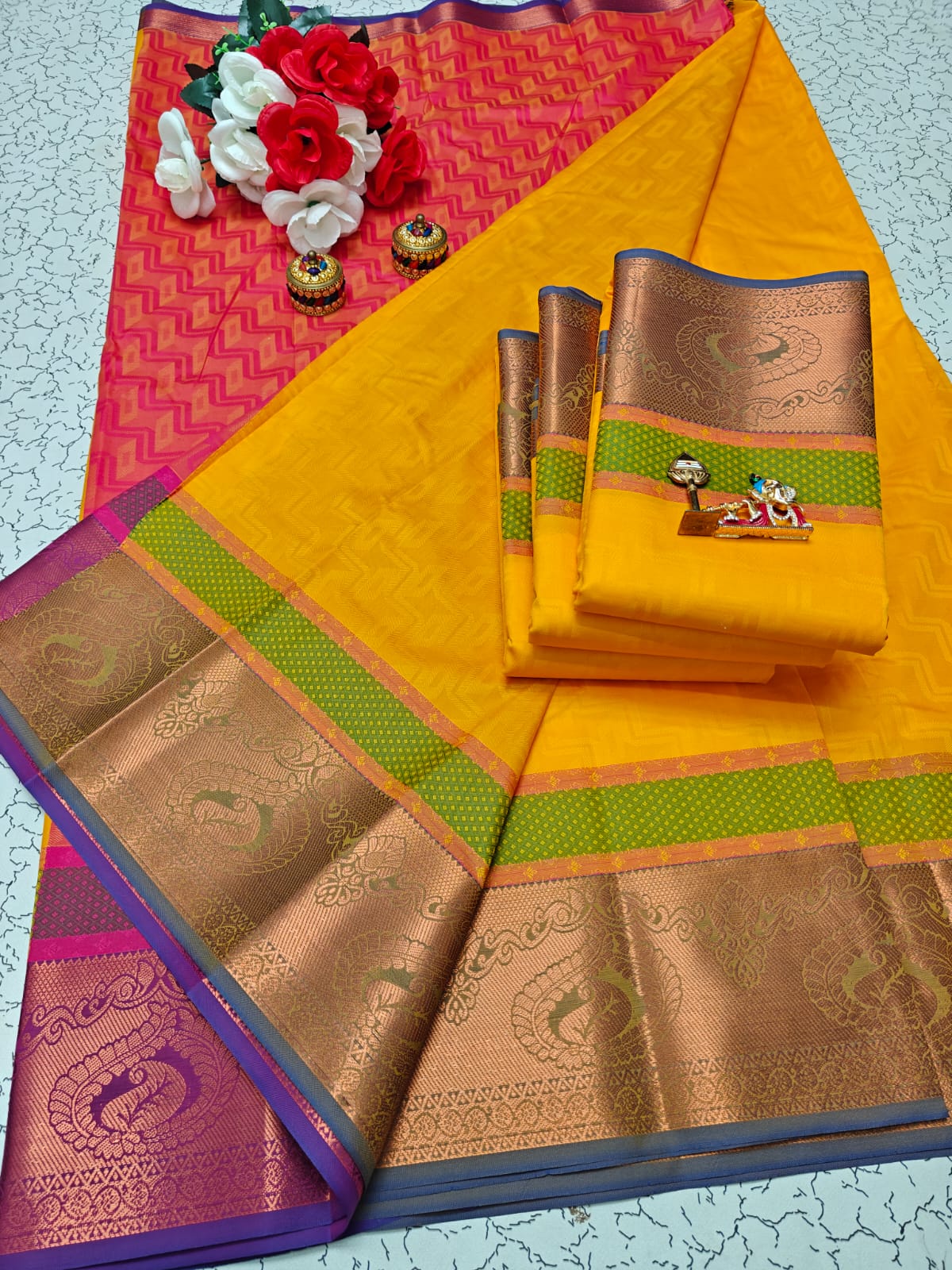Karizma Silk Saree - 3D Embossed Design