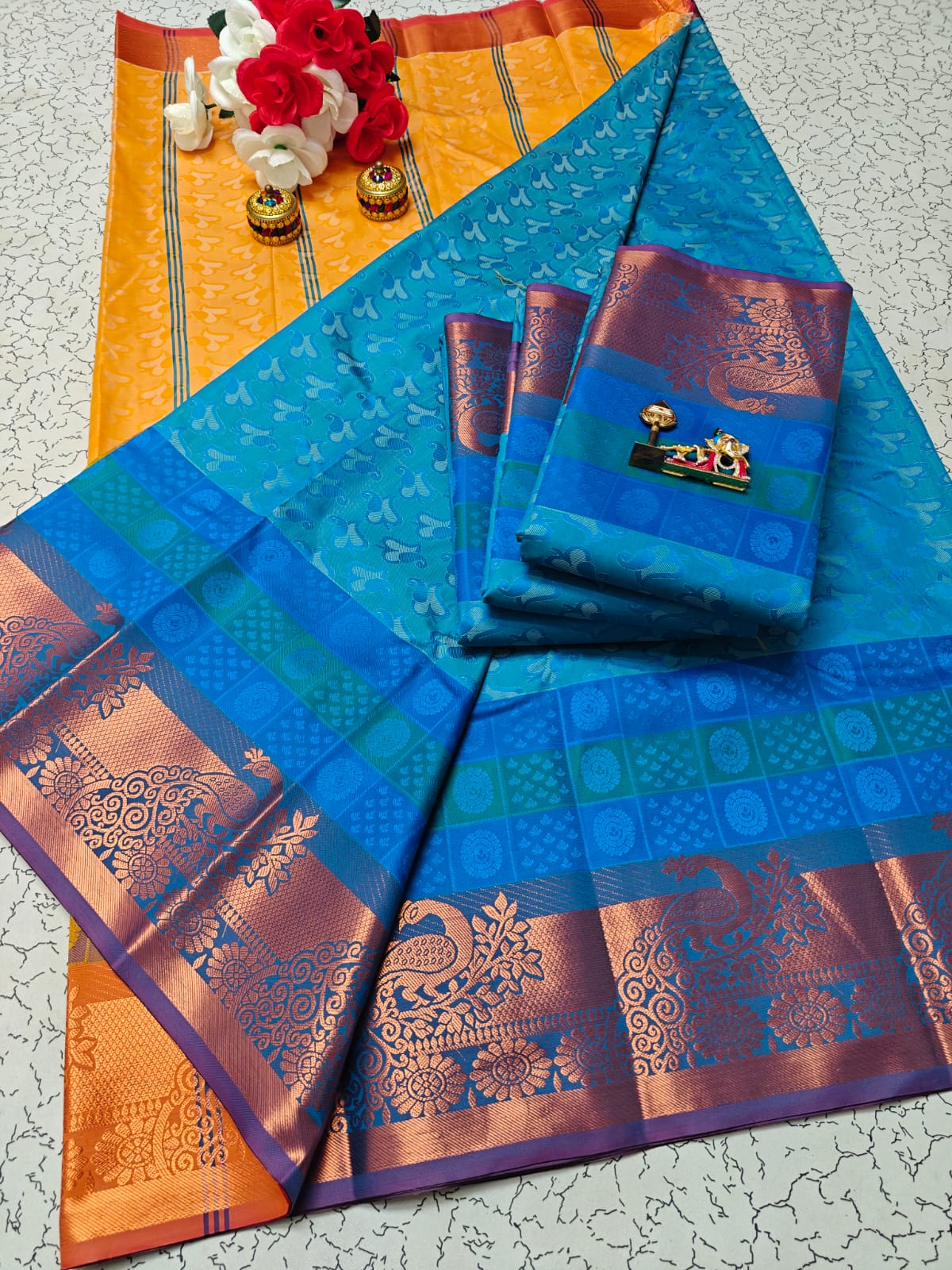 Karizma Silk Saree - 3D Embossed Design