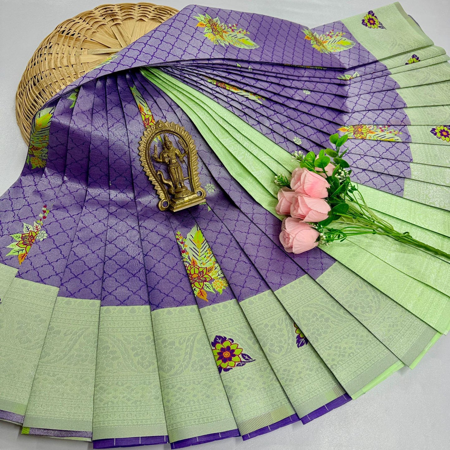 New Launch Digital Meena Tissue Sarees
