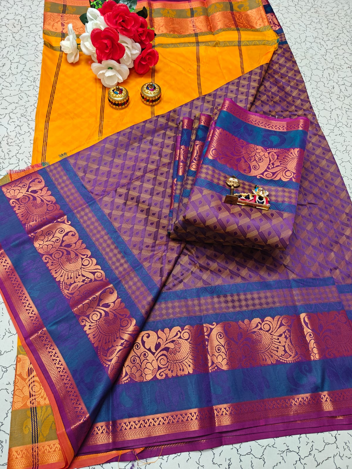 Karizma Silk Saree - 3D Embossed Design