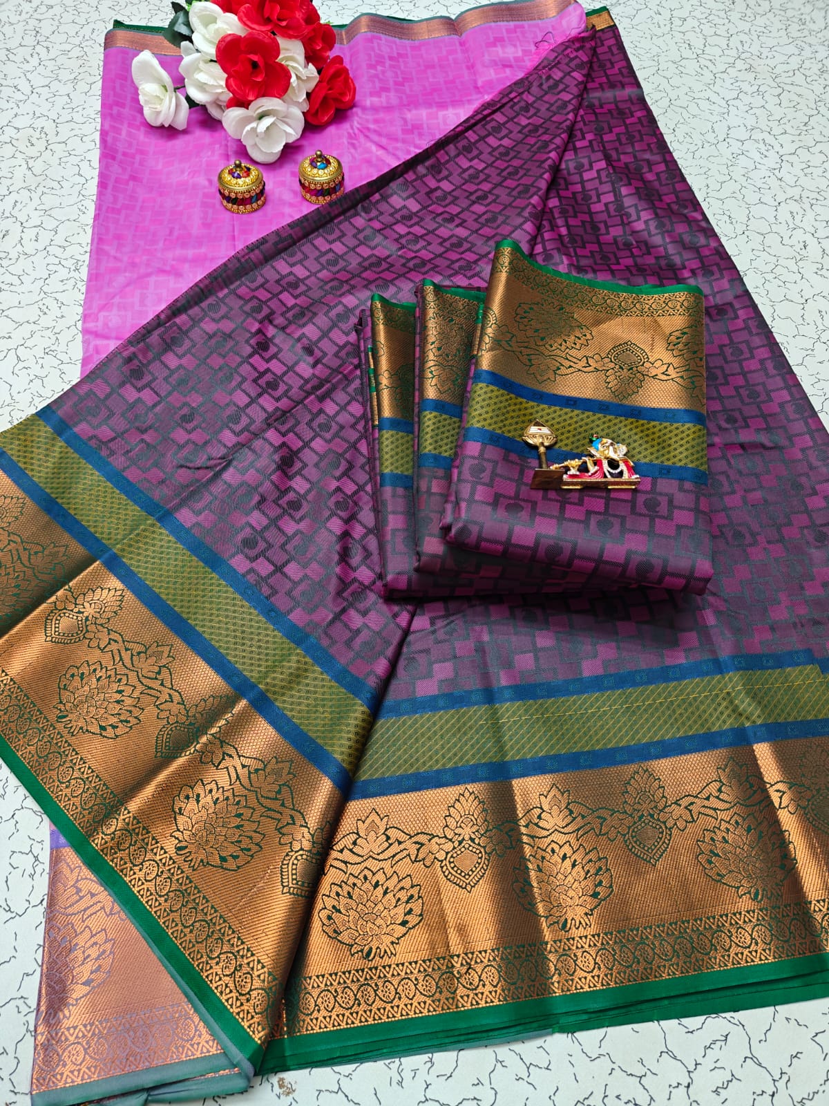 Karizma Silk Saree - 3D Embossed Design