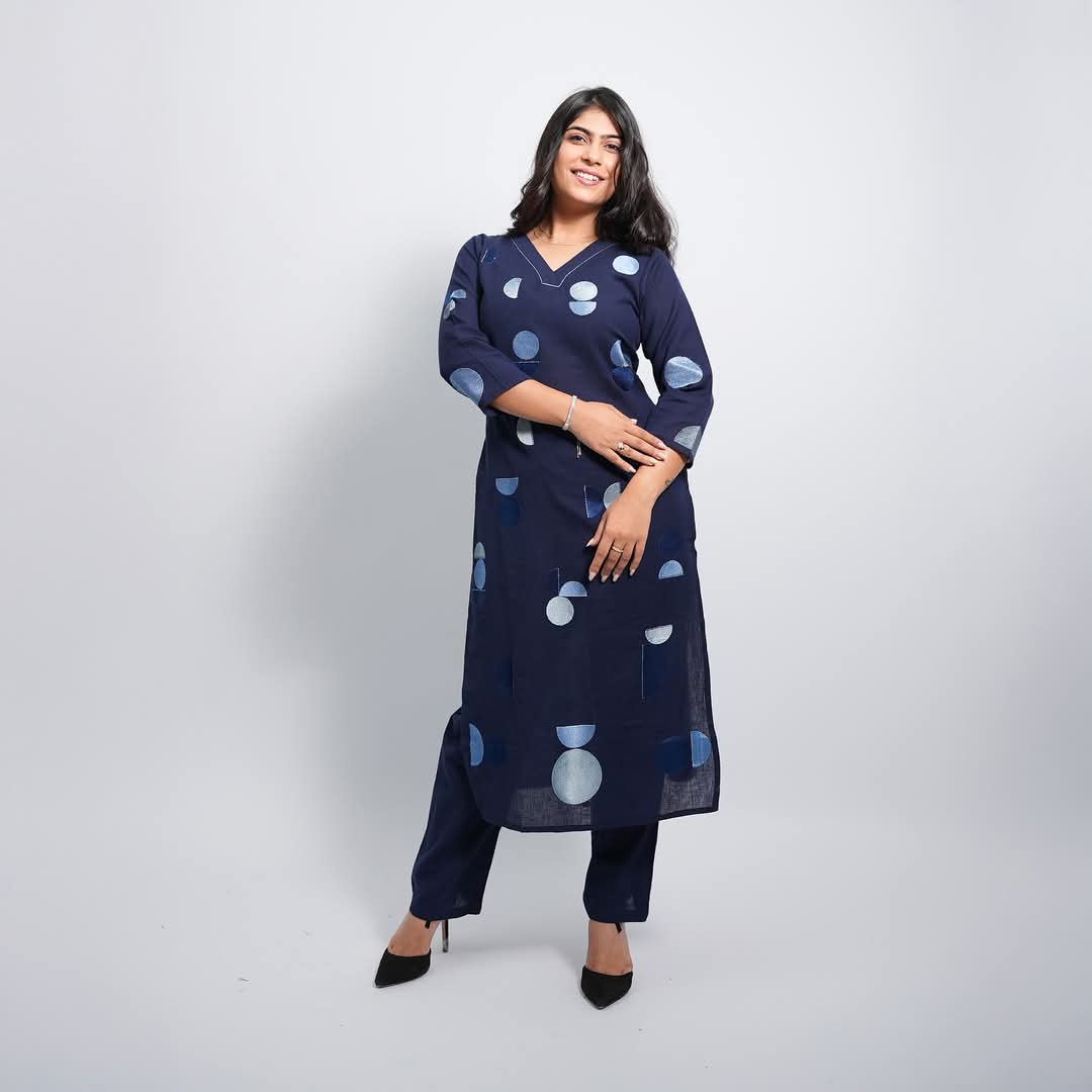 Pure cotton abstract pattern, Kurta set