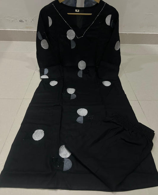 Pure cotton abstract pattern, Kurta set