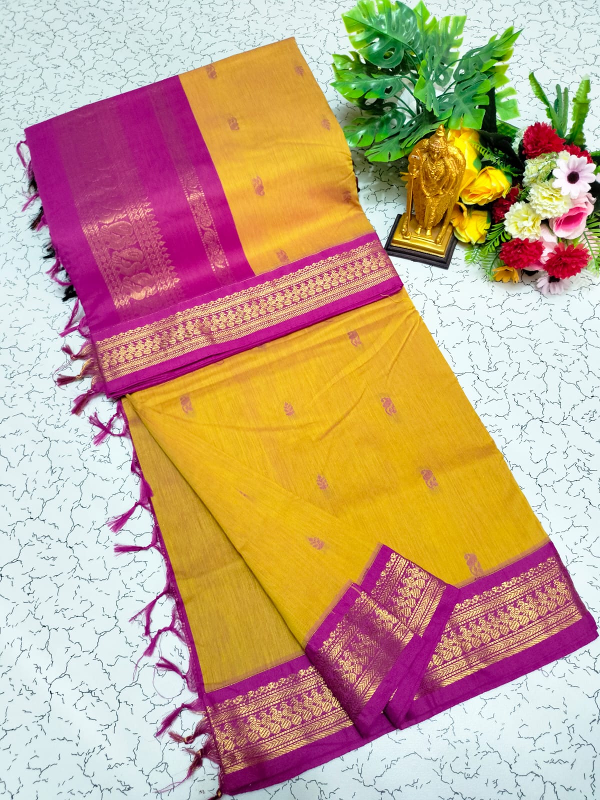 Premium Quality Kalyani Cotton Saree / Lata Gadwal Paithani