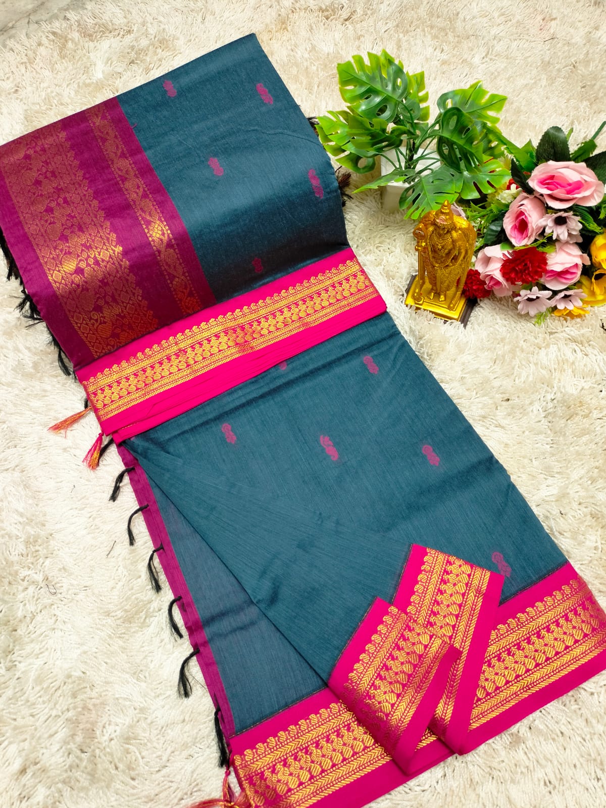 Premium Quality Kalyani Cotton Saree / Lata Gadwal Paithani