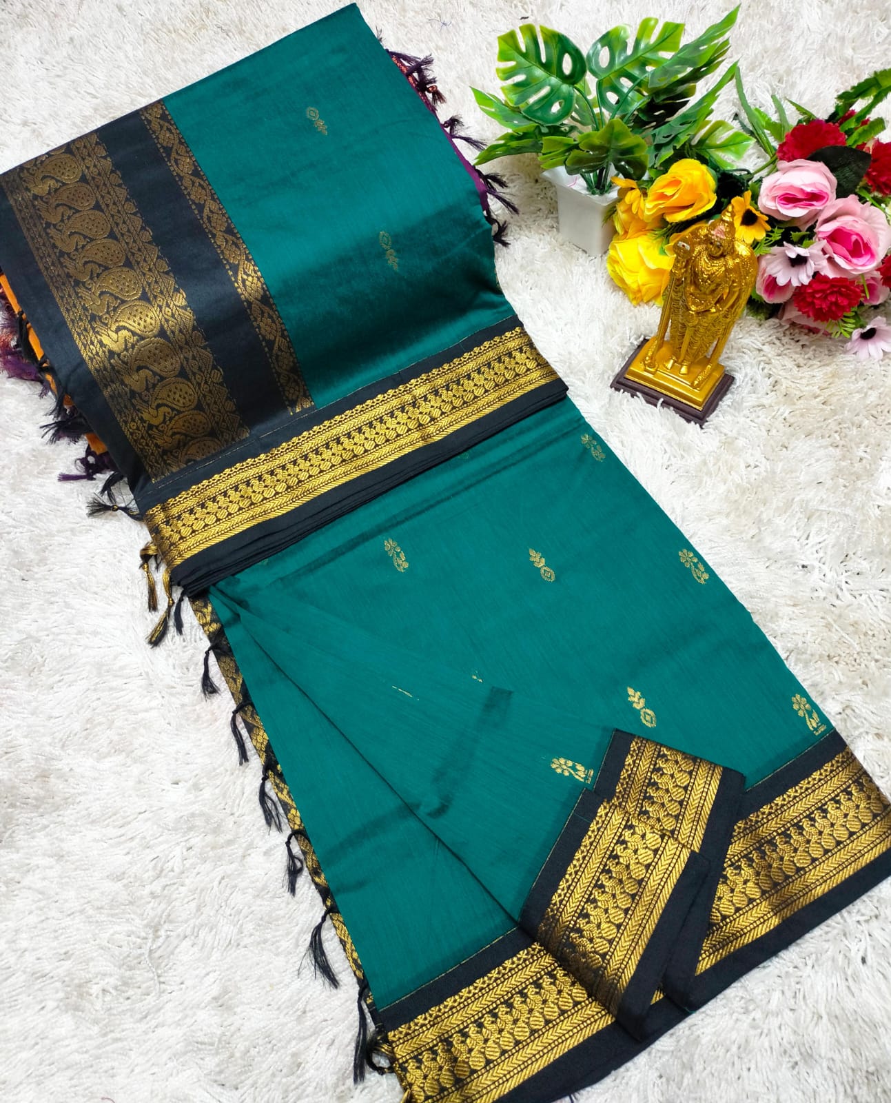 Premium Quality Kalyani Cotton Saree / Lata Gadwal Paithani
