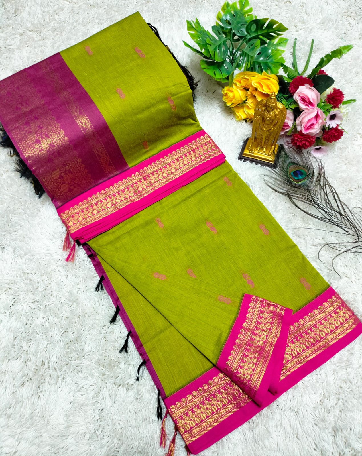 Premium Quality Kalyani Cotton Saree / Lata Gadwal Paithani