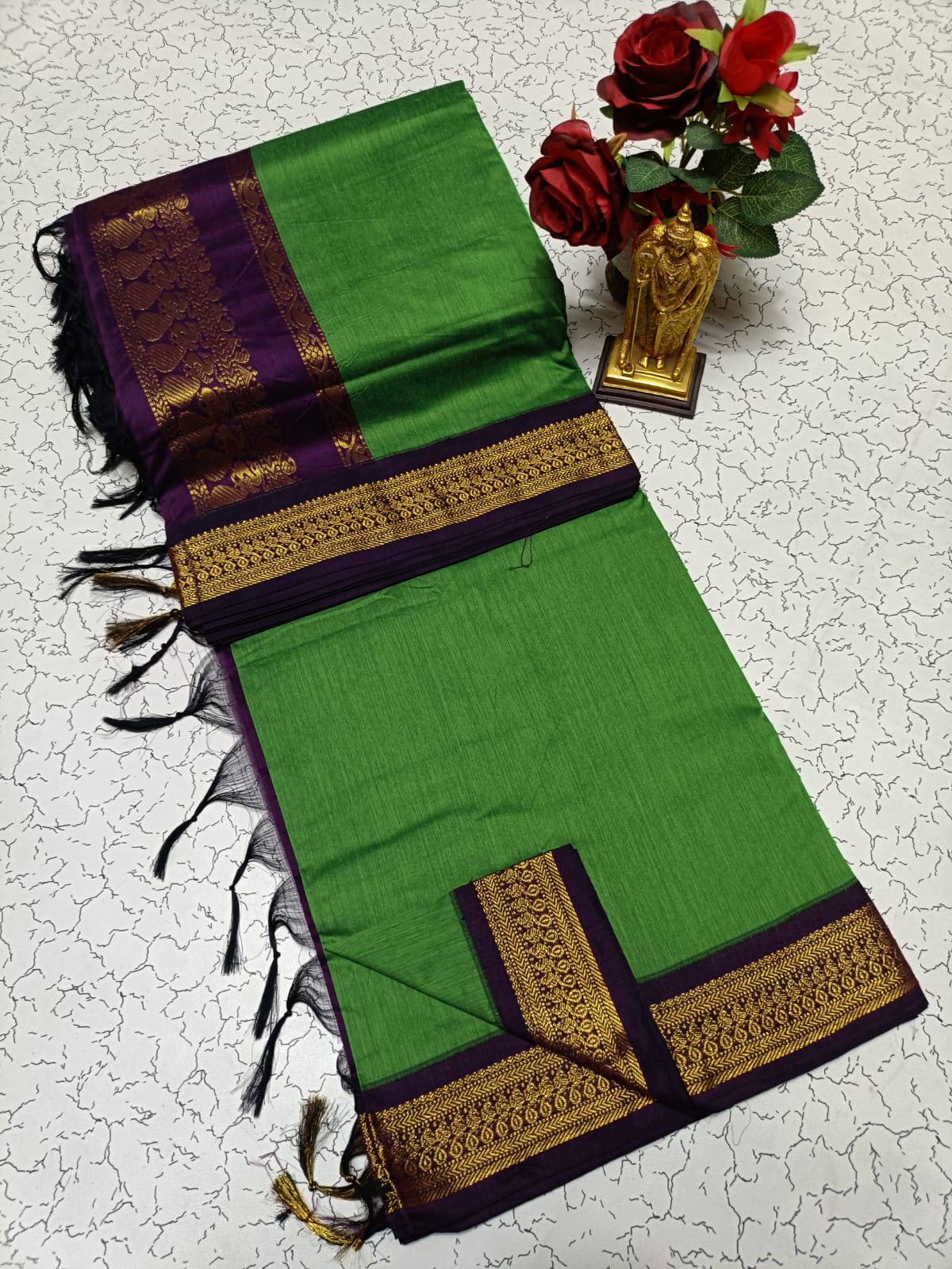 Premium Quality Kalyani Cotton Saree / Lata Gadwal Paithani