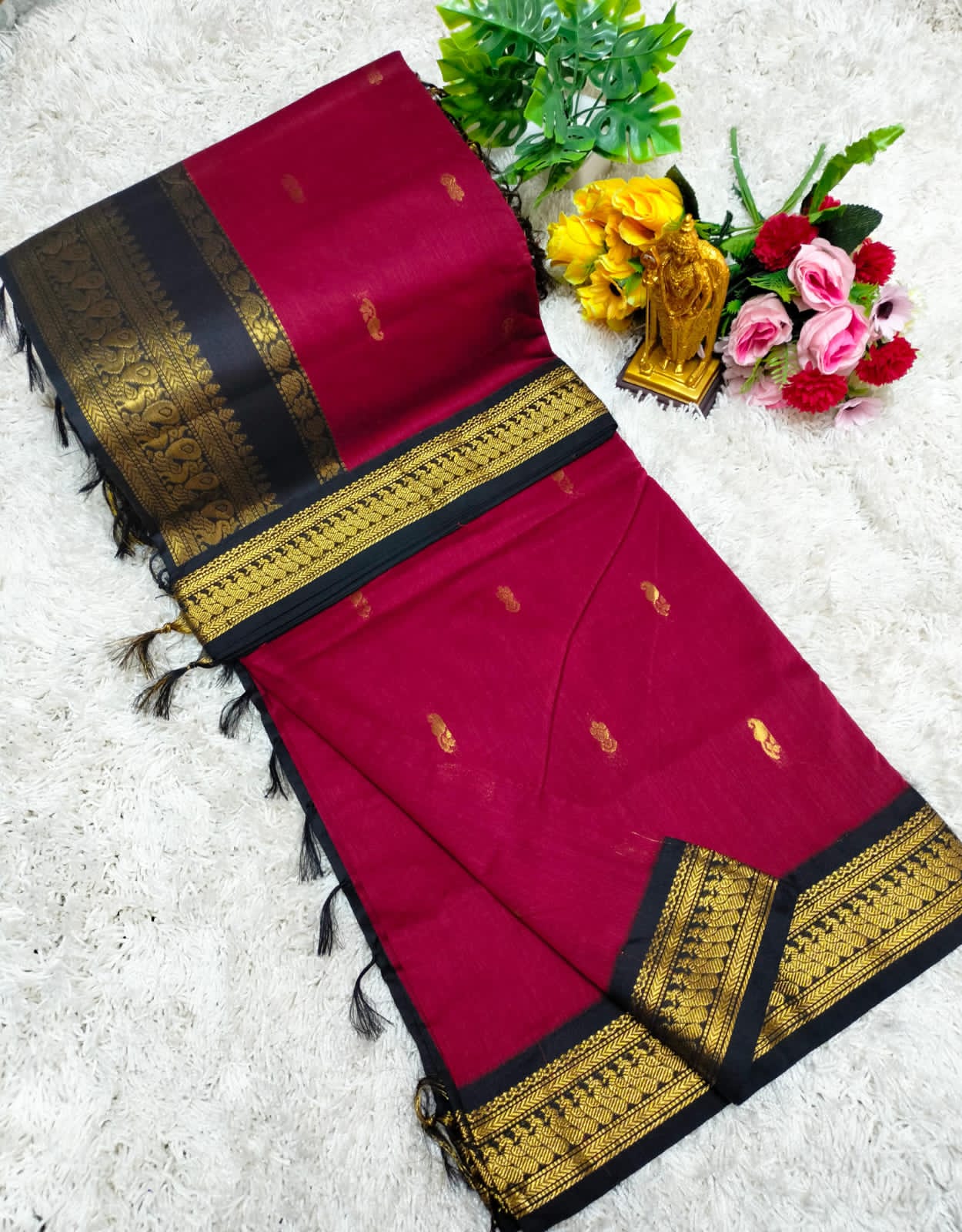 Premium Quality Kalyani Cotton Saree / Lata Gadwal Paithani