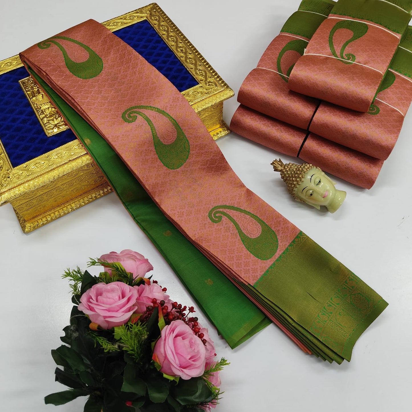 Elite Kupura Korvai Bridal Rapier Silk Saree in Samuthrika/Vasthrakala style