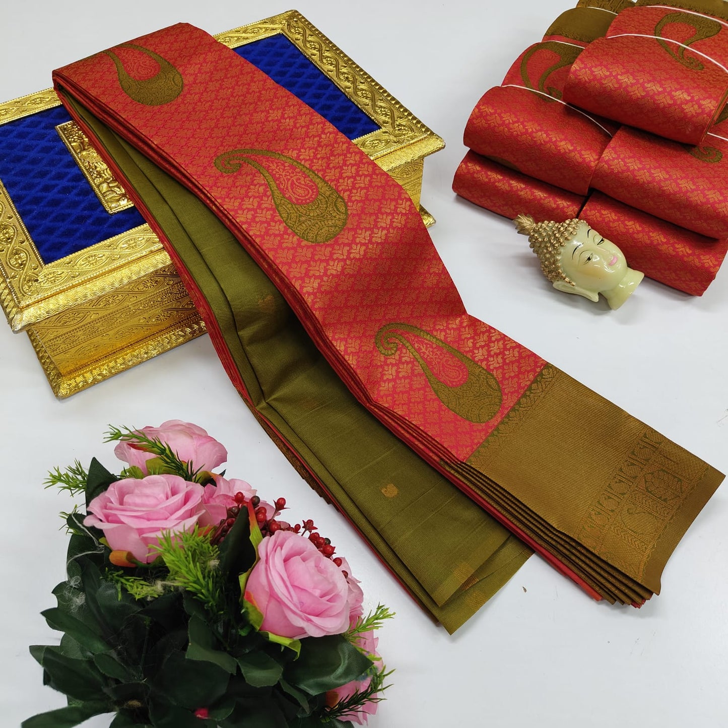 Elite Kupura Korvai Bridal Rapier Silk Saree in Samuthrika/Vasthrakala style