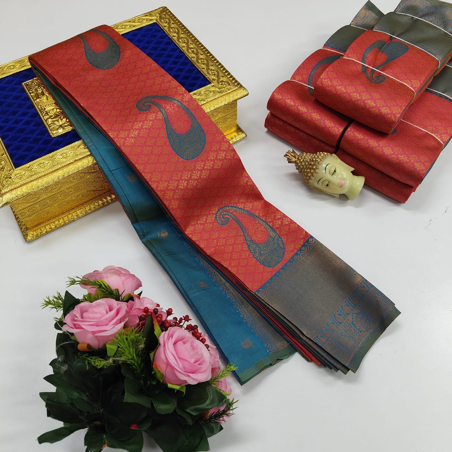 Elite Kupura Korvai Bridal Rapier Silk Saree in Samuthrika/Vasthrakala style