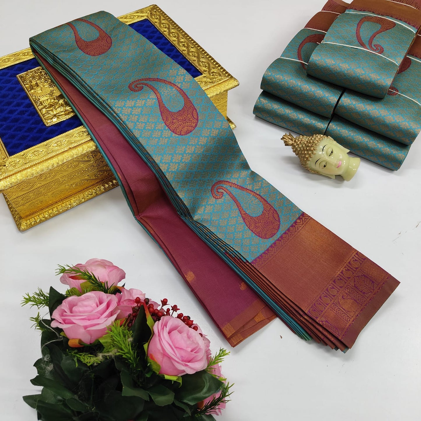 Elite Kupura Korvai Bridal Rapier Silk Saree in Samuthrika/Vasthrakala style