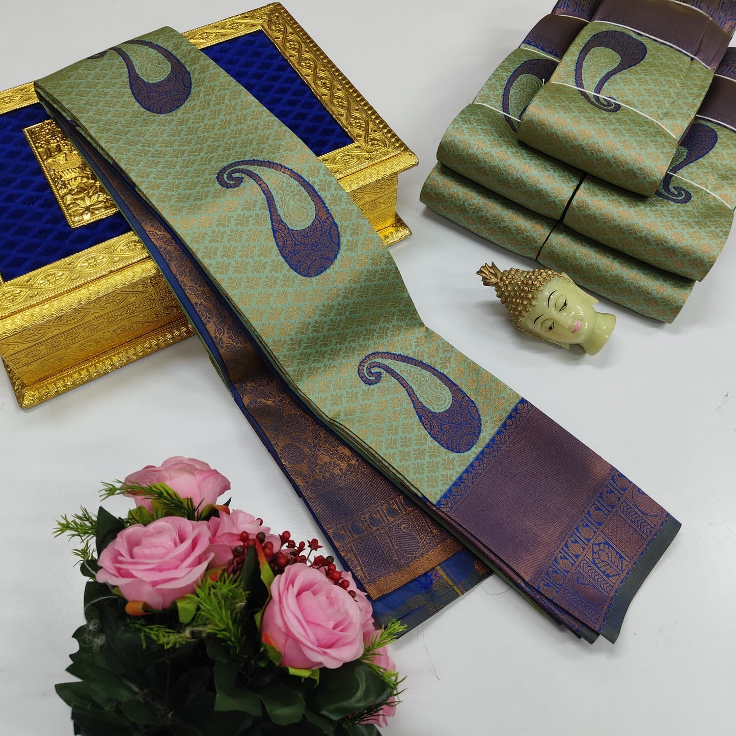 Elite Kupura Korvai Bridal Rapier Silk Saree in Samuthrika/Vasthrakala style