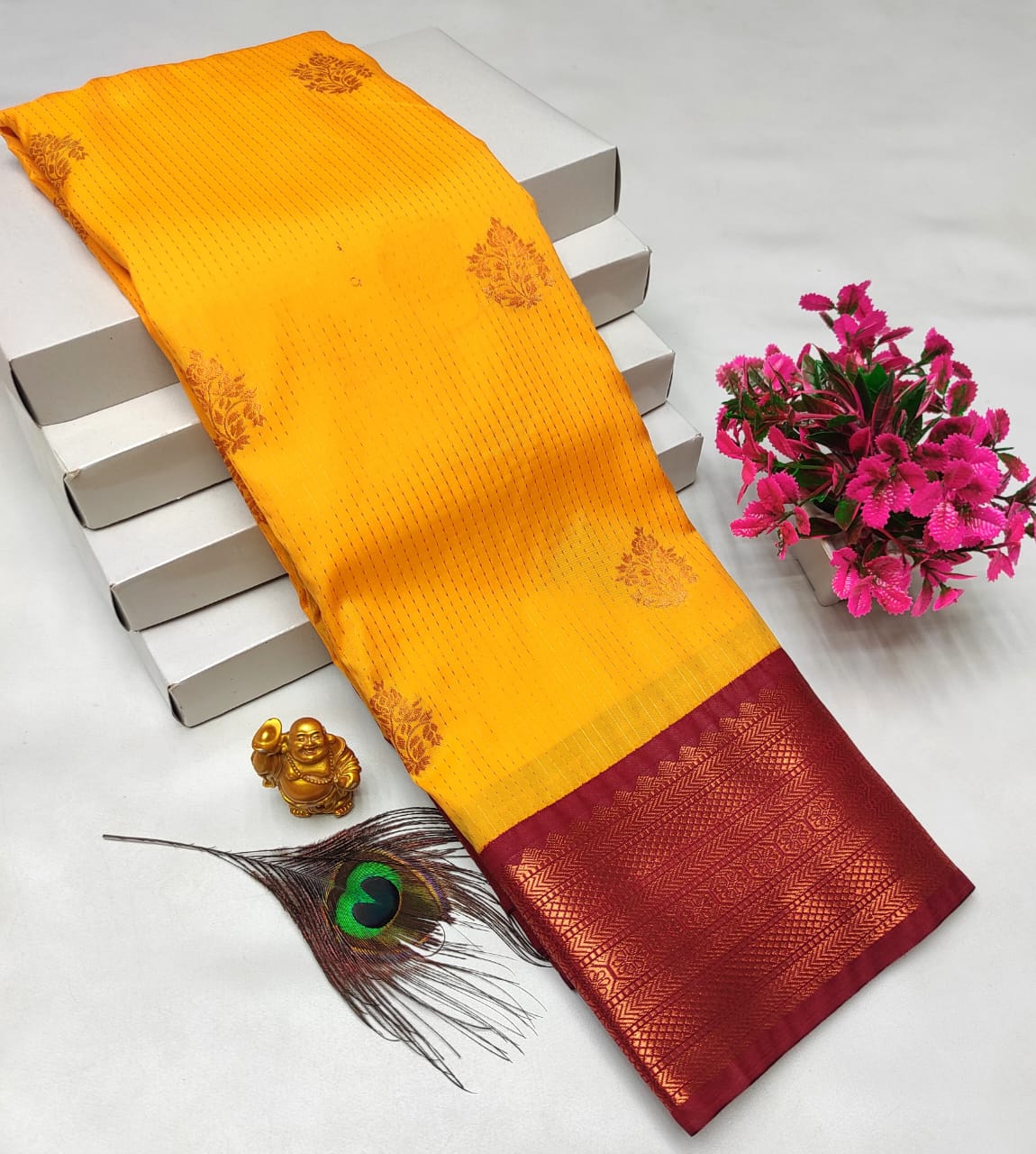 Dharmavaram style original Korvai silk saree