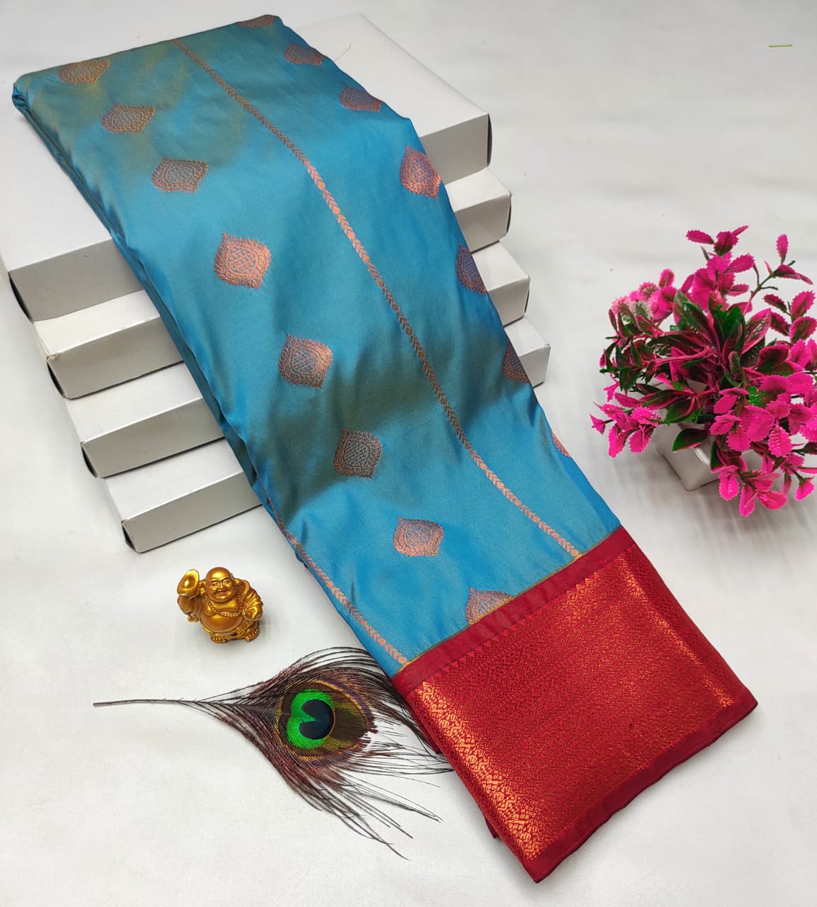 Dharmavaram style original Korvai silk saree