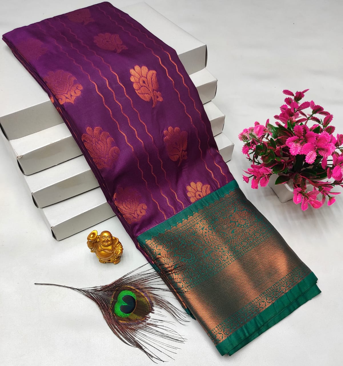 Dharmavaram style original Korvai silk saree