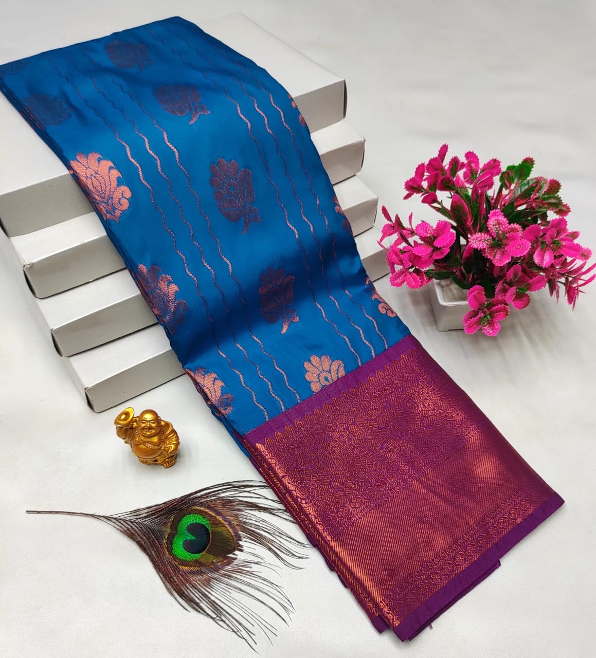 Dharmavaram style original Korvai silk saree