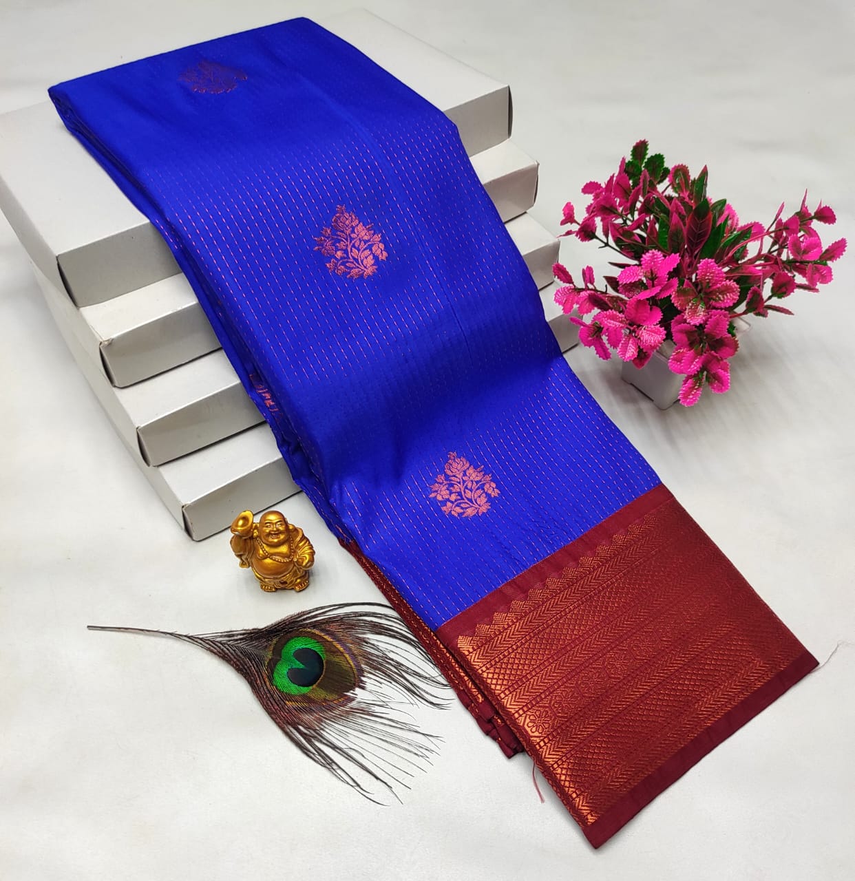 Dharmavaram style original Korvai silk saree