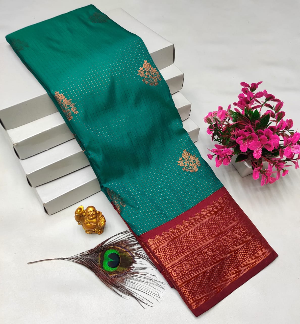 Dharmavaram style original Korvai silk saree