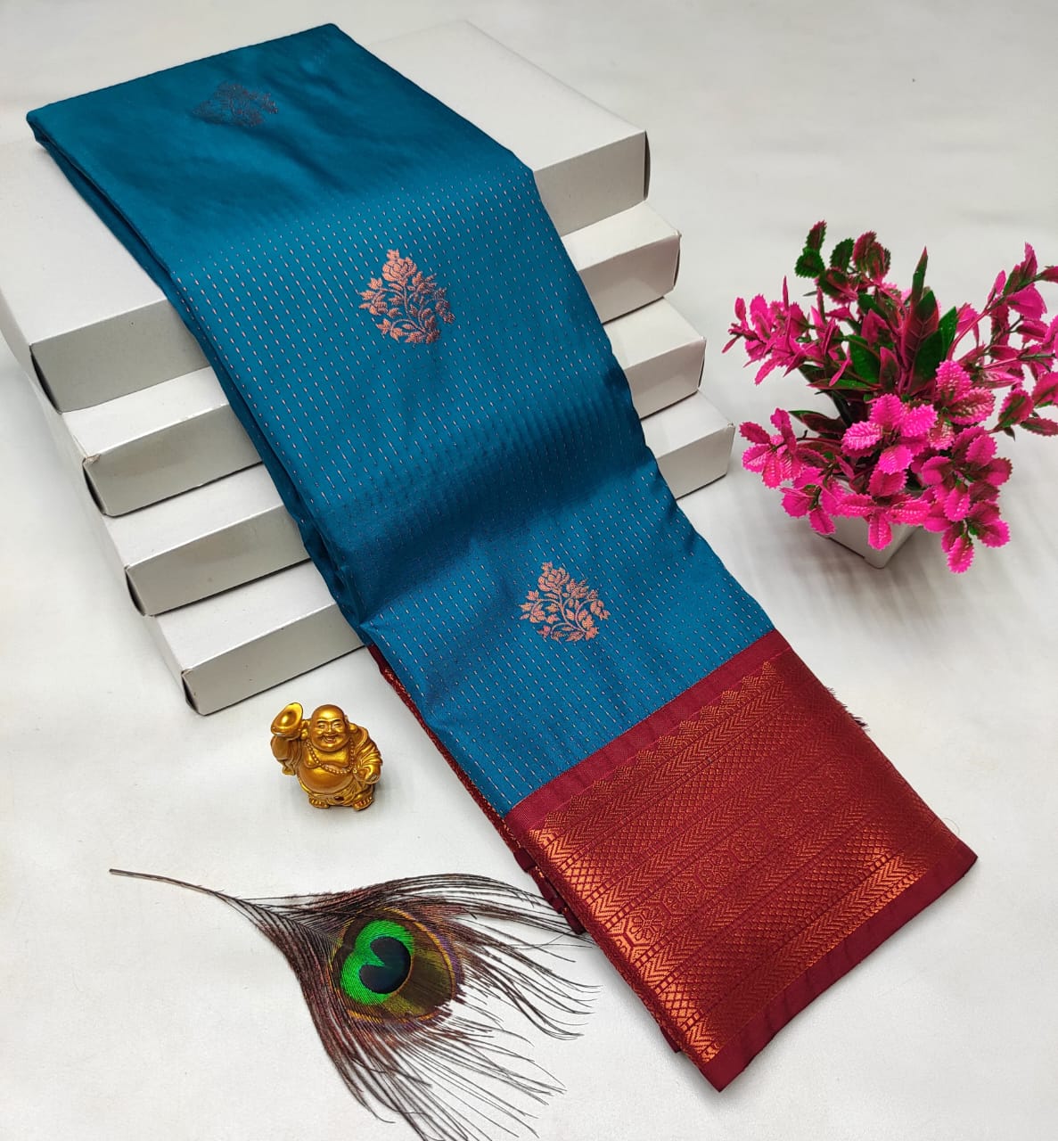Dharmavaram style original Korvai silk saree