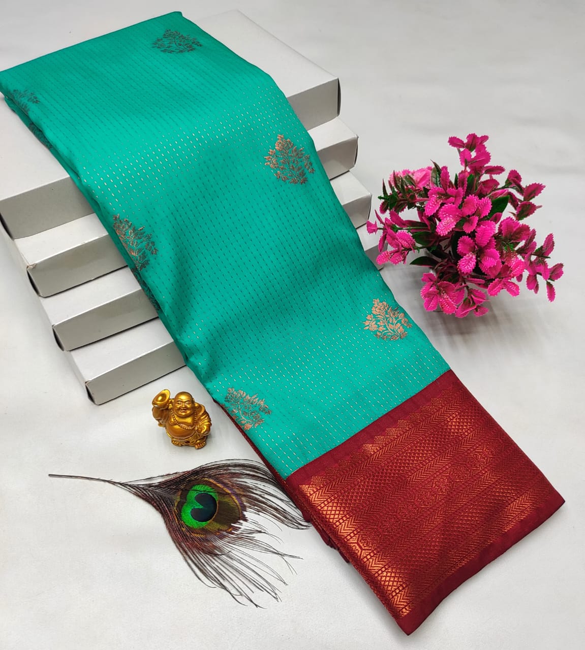Dharmavaram style original Korvai silk saree