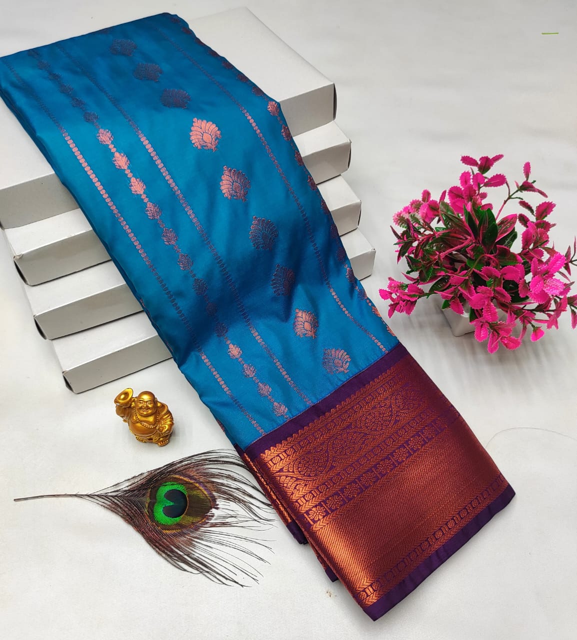 Dharmavaram style original Korvai silk saree
