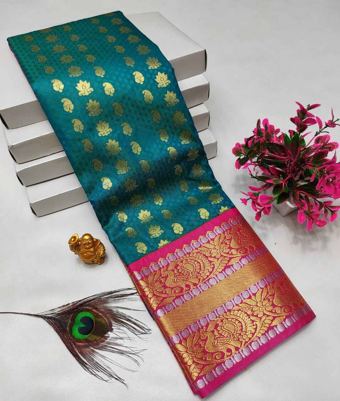 Dharmavaram style original Korvai silk saree