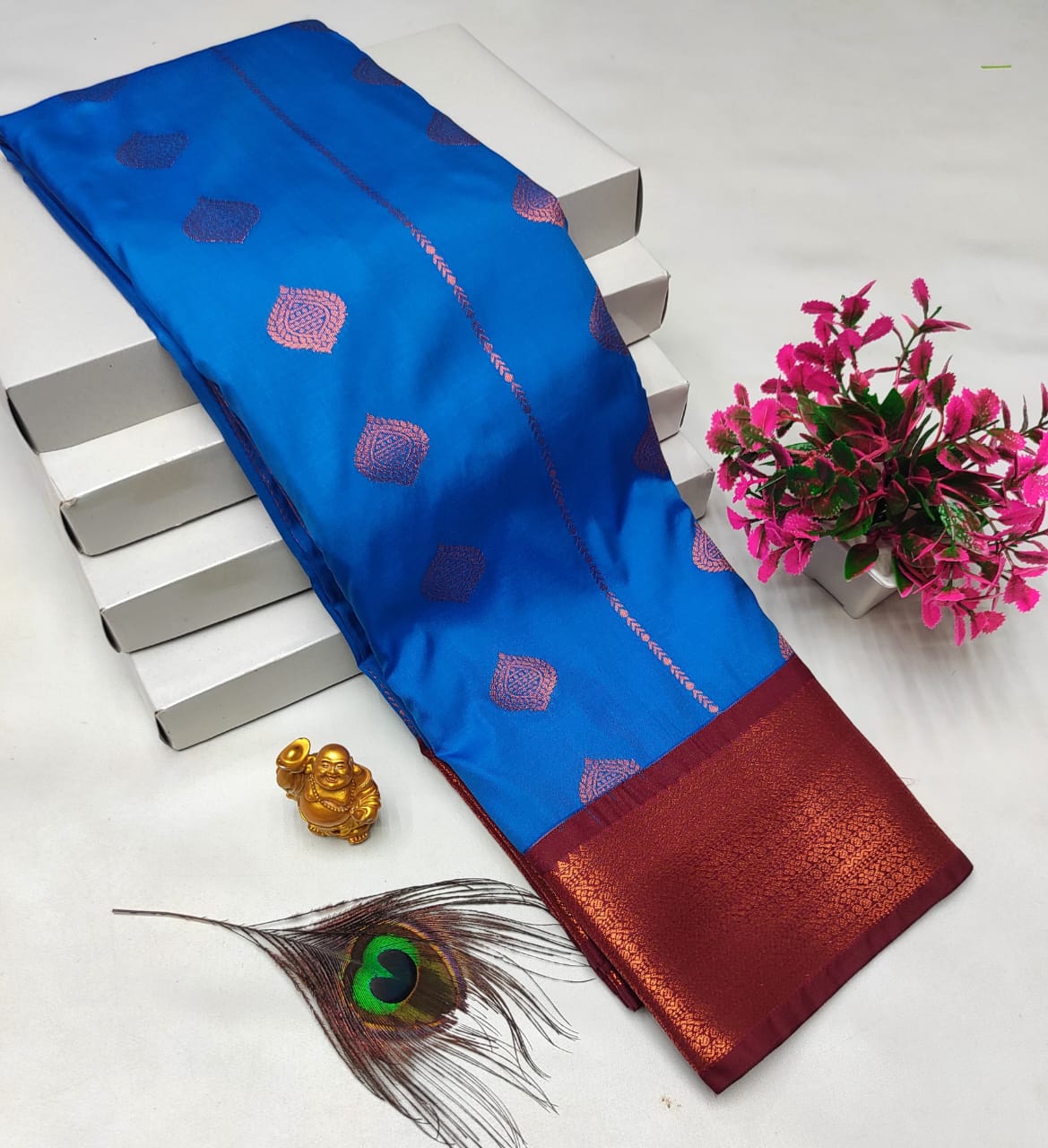 Dharmavaram style original Korvai silk saree