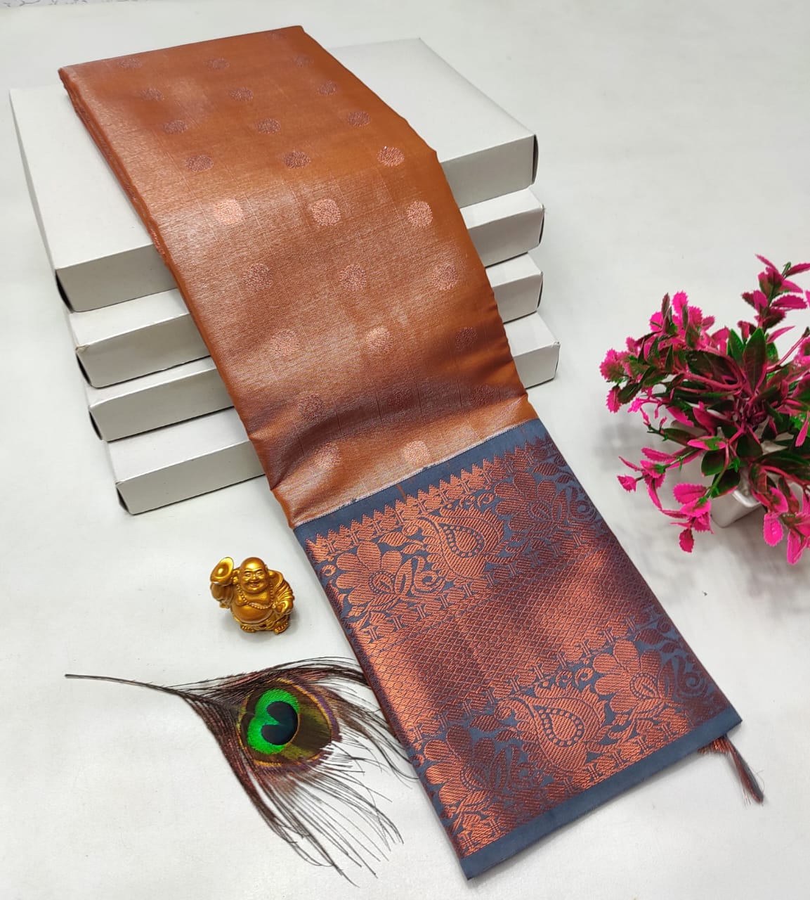Dharmavaram style original Korvai silk saree