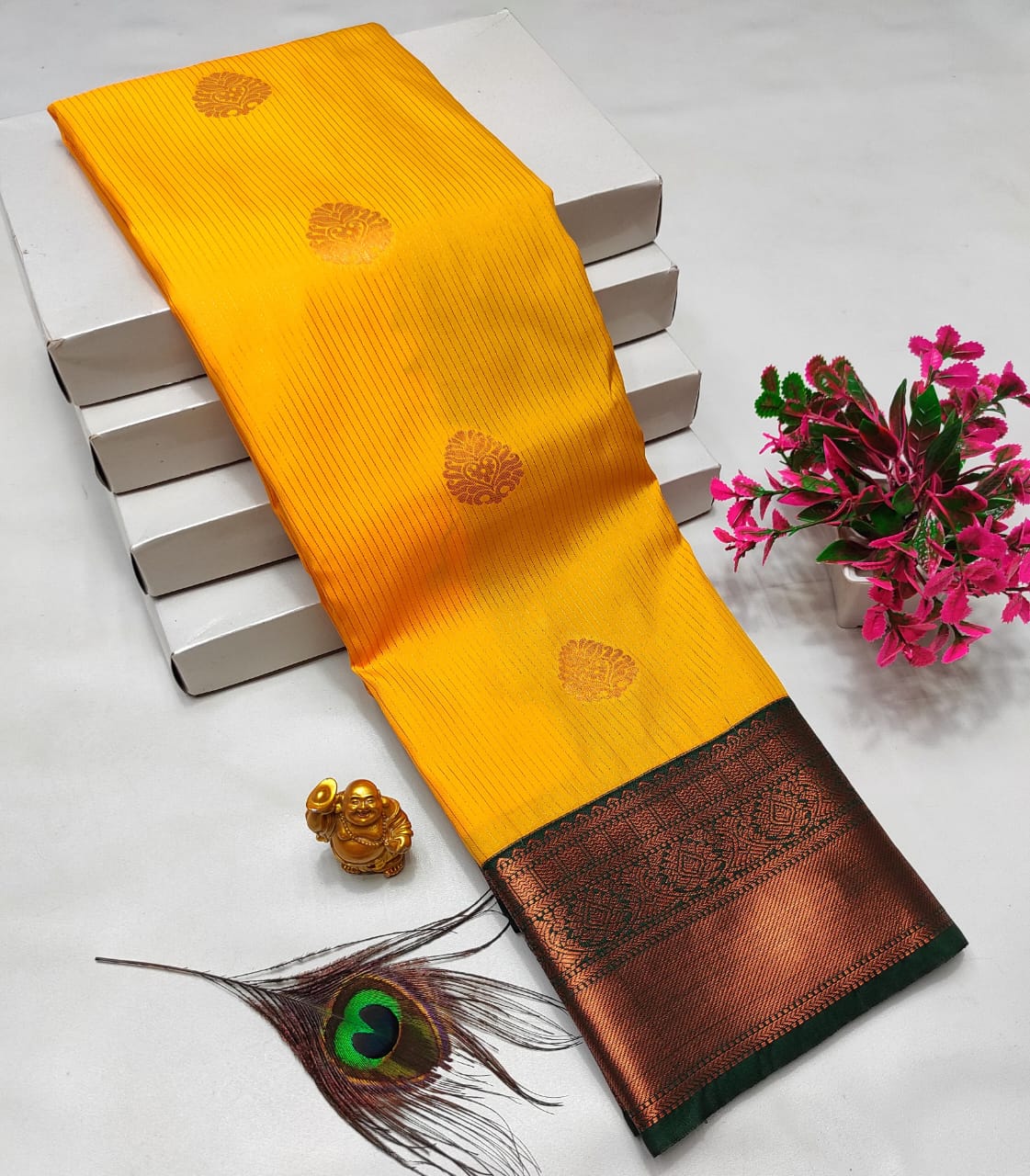 Dharmavaram style original Korvai silk saree