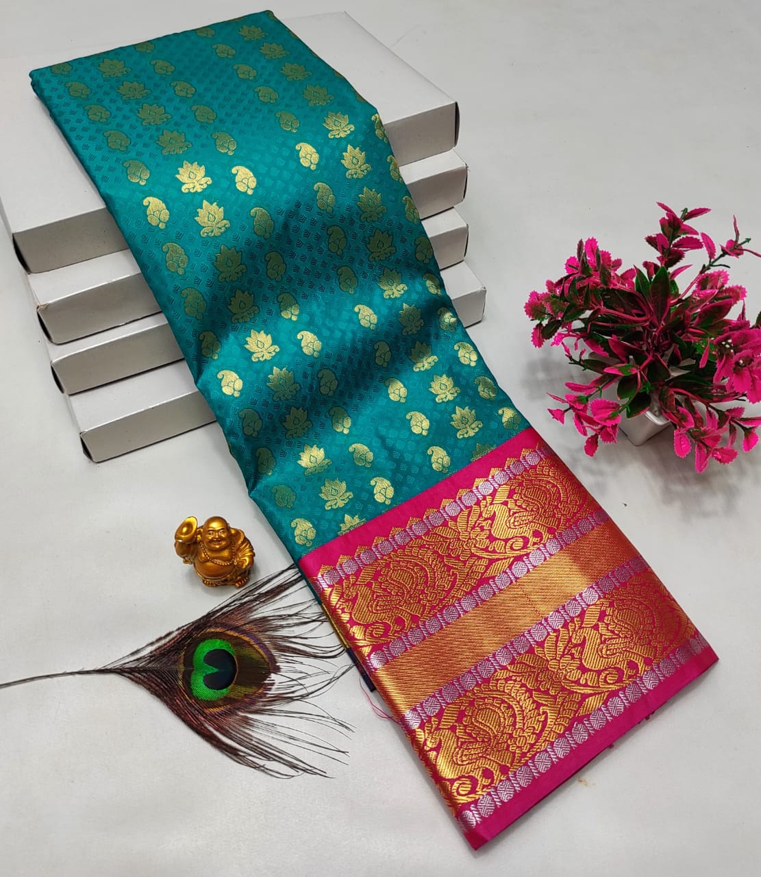 Dharmavaram style original Korvai silk saree