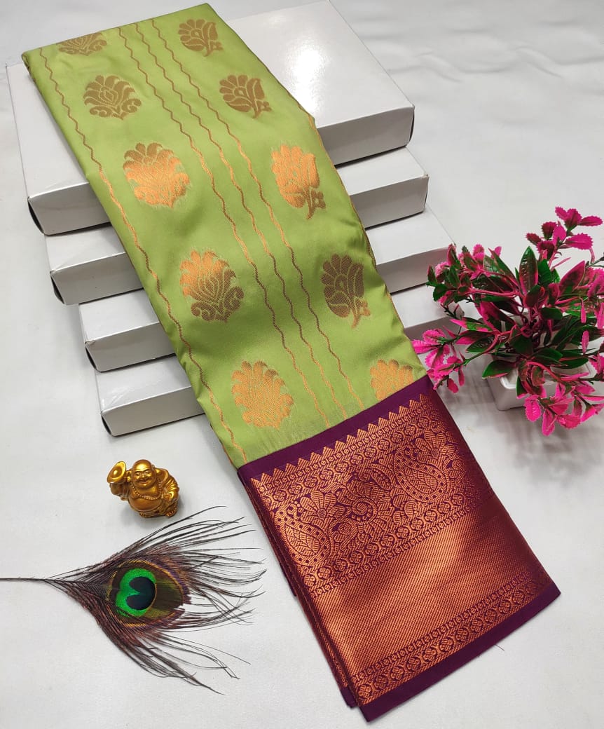 Dharmavaram style original Korvai silk saree