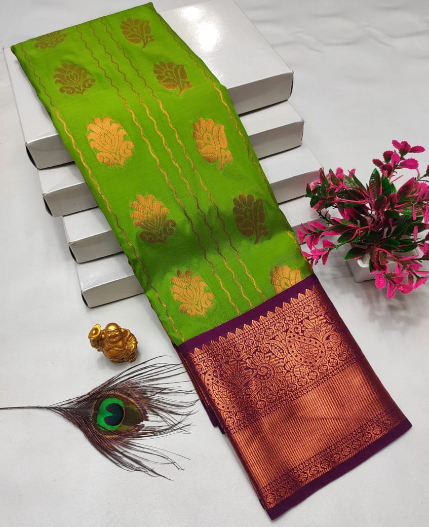 Dharmavaram style original Korvai silk saree
