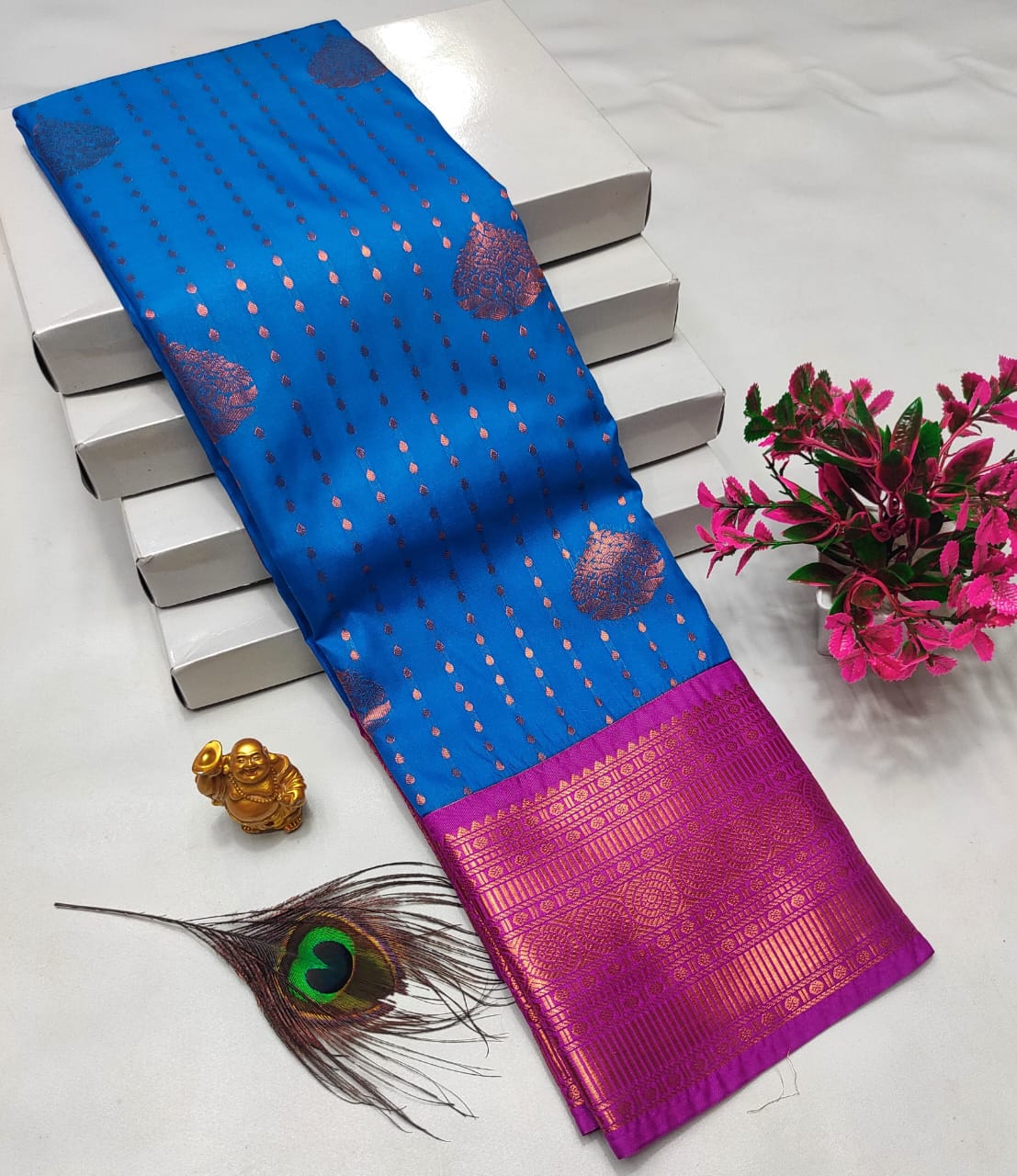 Dharmavaram style original Korvai silk saree
