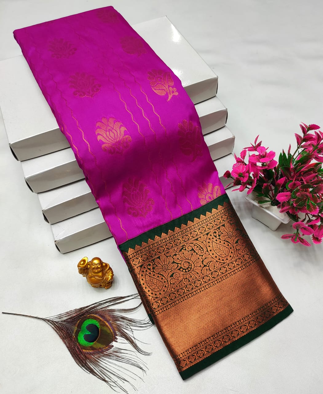 Dharmavaram style original Korvai silk saree