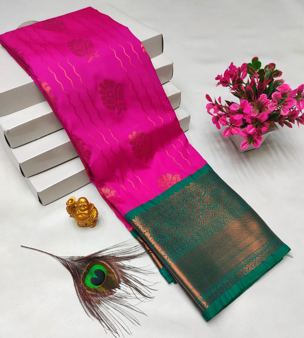 Dharmavaram style original Korvai silk saree