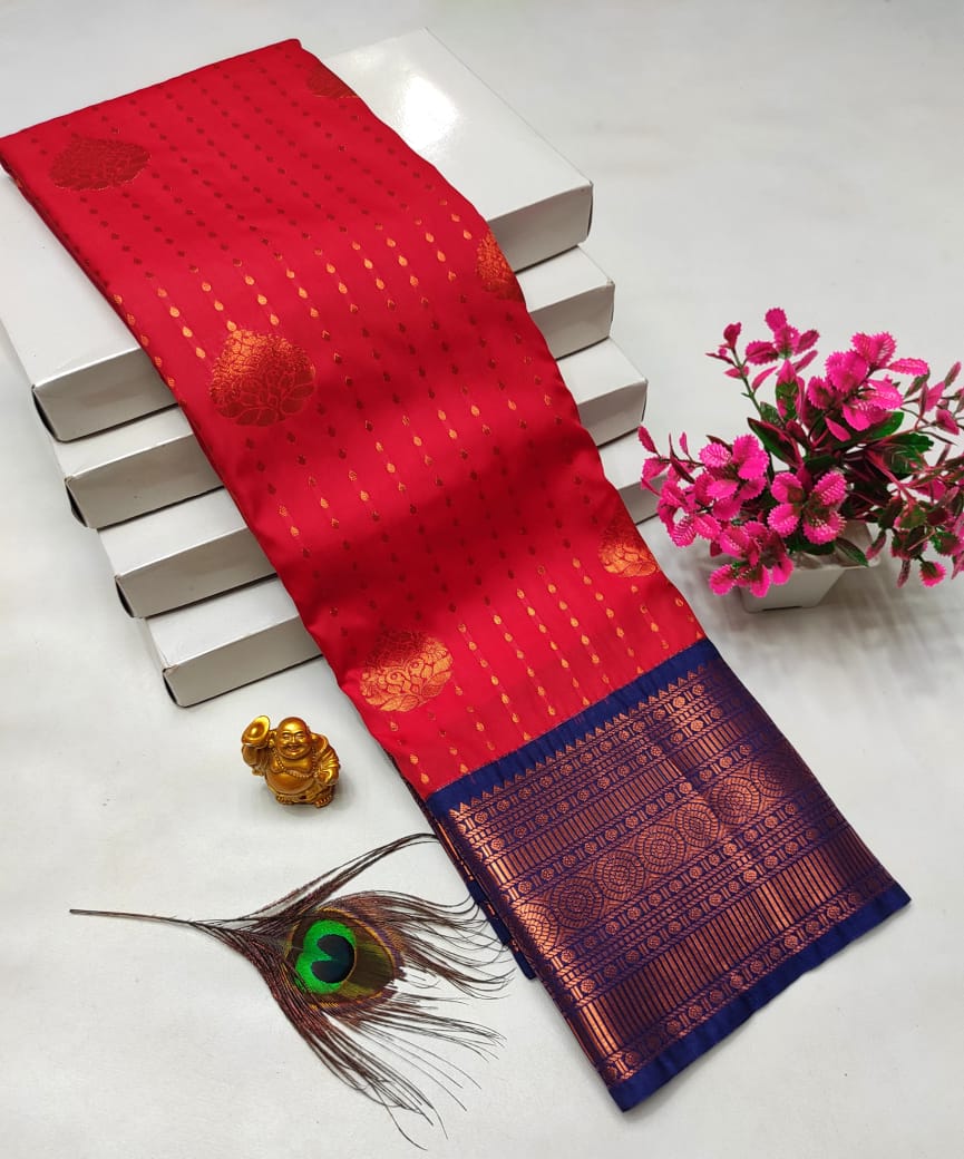 Dharmavaram style original Korvai silk saree