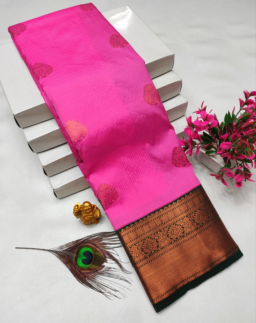 Dharmavaram style original Korvai silk saree