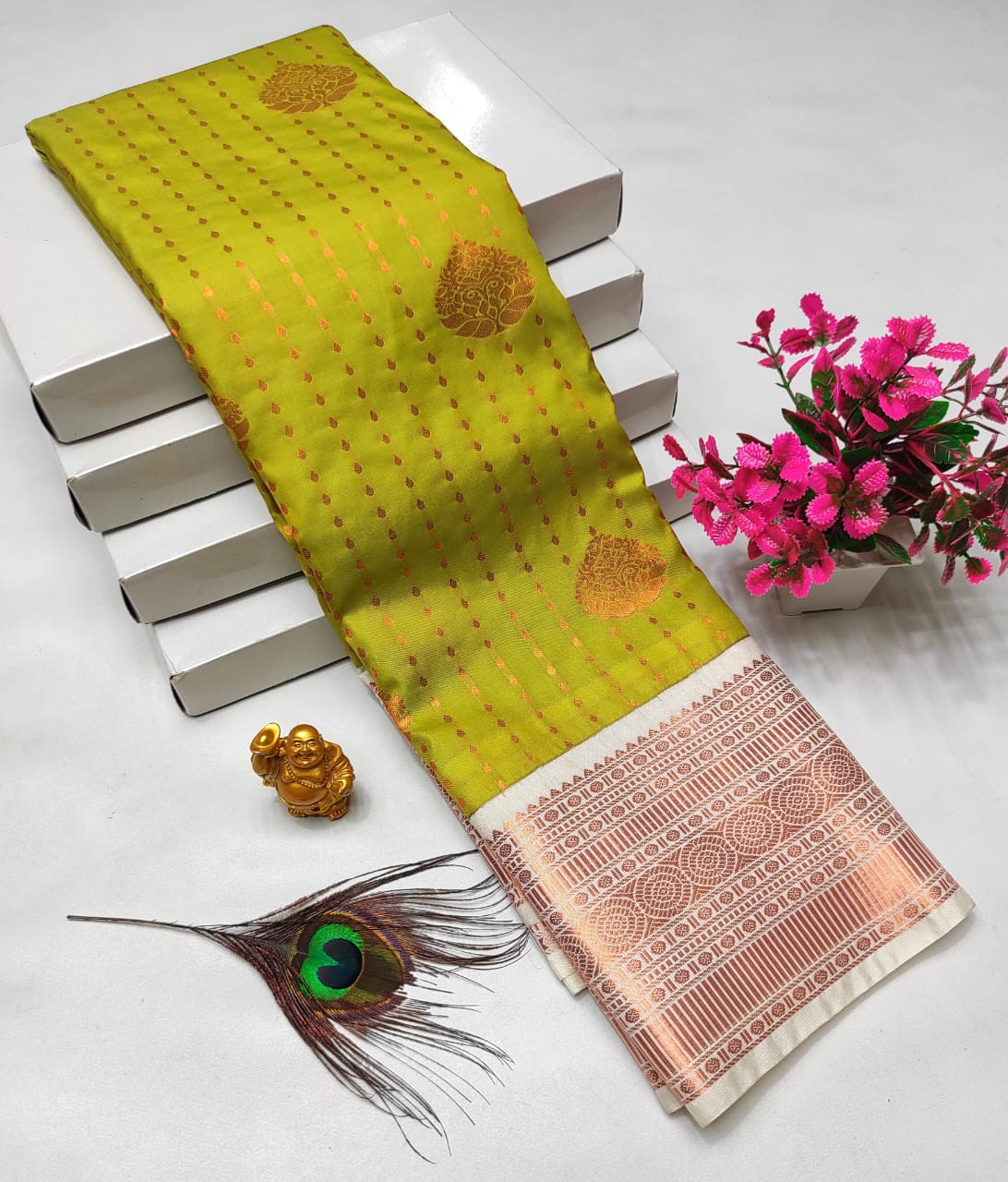 Dharmavaram style original Korvai silk saree